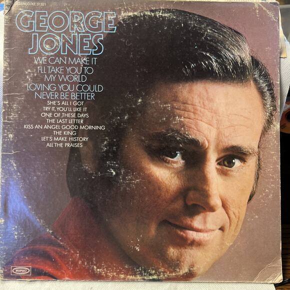 George Jones PROMO Self Titled LP KE31321- COUNTRY VG+ ULTRASONIC CLEAN - Picture 1 of 10